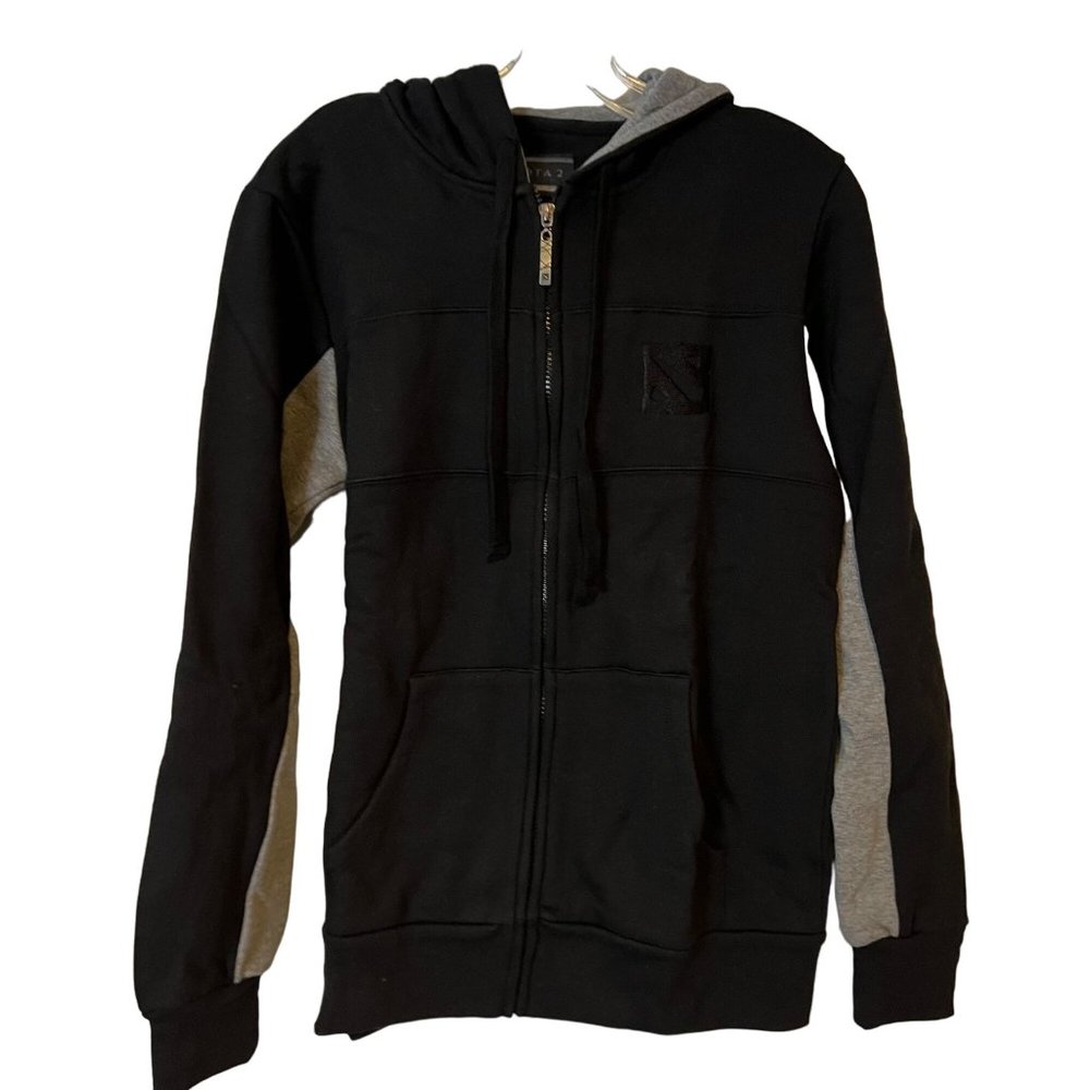 Dota 2 Steam Valve Hoodie Mens Small Black Gray Full Zip NEW